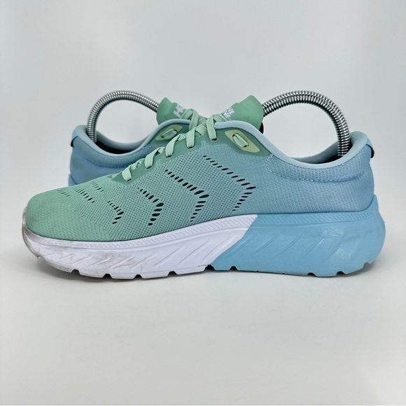 Womens Hoka One One Mach 2 Running Shoes Blue/Green Size 7.5 - Picture 9 of 11